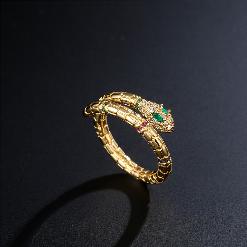 Snake Ring Adjustable Exquisite Cubic Zirconia Ring