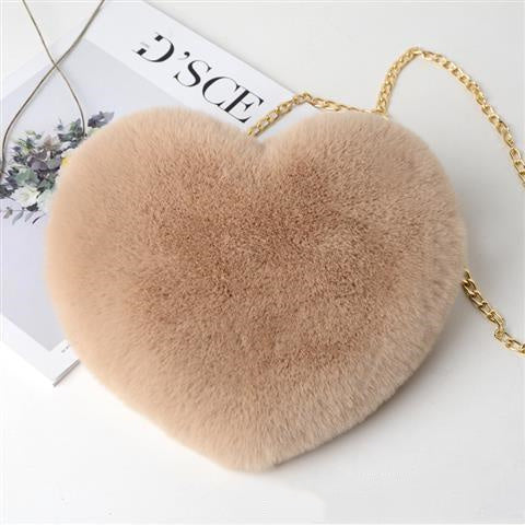 Plush Chain Shoulder Bag