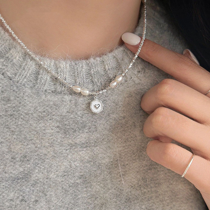 Fashion Love Pearl Necklace Woman