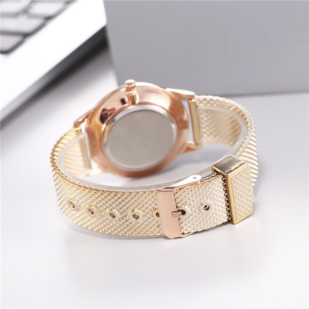 Women's Creative Plastic Mesh Quartz Watch