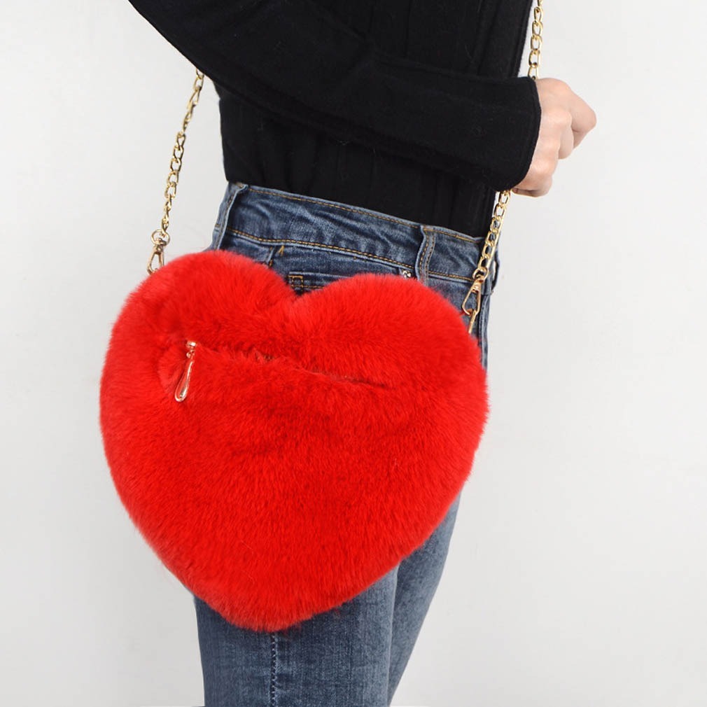 Plush Chain Shoulder Bag